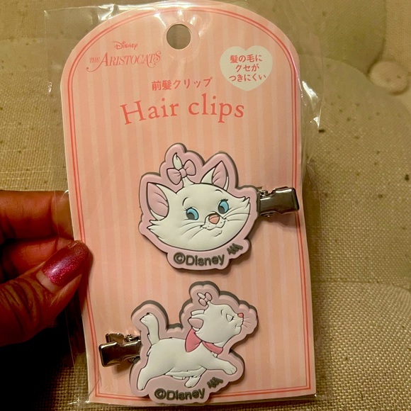 NWT Disney The Aristocats & Mickey Minnie Set Hair clips Accessory From Japan - Picture 4 of 5